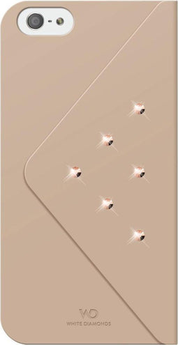 White Diamonds iPhone 6/6S - Booklet Case - Swarovski kristallen - Rose Gold