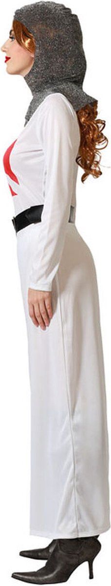Kostuum Ridder van de Kruistochten Wit Vrouw - M/L