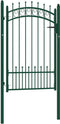 vidaXL - Poort - met - speerpunten - 100x150 - cm - staal - groen