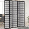 vidaXL - Kamerscherm - met - 5 - panelen - massief - paulowniahout - zwart