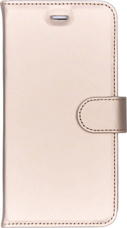 Accezz Hoesje Geschikt voor iPhone 8 Plus / 7 Plus Hoesje Met Pasjeshouder - Accezz Wallet Softcase Bookcase - goud
