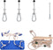 vidaXL Schommelzitje met touwladder polyetheen blauw