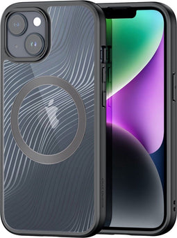 Dux Ducis Aimo - Geschikt voor iPhone 15 - magnetisch Back cover hoesje - Zwart