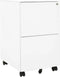 vidaXL - Ladeblok - verrijdbaar - 39x45x67 - cm - staal - wit