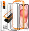 Spigen iPhone 15 Plus - AlignMaster Full Cover Glass - 9H gehard glas - zwart (2 stuks)