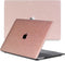 Lunso Geschikt voor MacBook Air 15 inch (2023-2025) cover hoes - case - Glitter Rose Goud