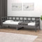 vidaXL - Slaapbank - massief - grenenhout - grijs - 90x190 - cm