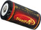 Trustfire 18350 - 1200 mAh 3,7 V beschermd, afmetingen noteren ca. 38,36x18,25 mm