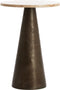 Light & Living Ronde Bijzettafel Ynez - Marmer - 36cm - Roze/Donkerbruin