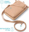 Telefoontasje Dames Crossbody - iMoshion Vegan Lederen Telefoontasje Crossbody - Universeel Schoudertasje telefoon - Beige