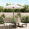 vidaXL - Parasol - met - aluminium - paal - 270 - cm - zandwit