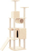 vidaXL - Kattenmeubel - met - sisal - krabpalen - 168 - cm - crèmekleurig