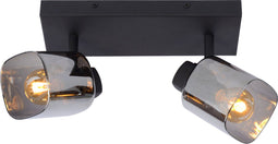 Lucide ALION - Plafondspot 2xE14 - Draaibaar en kantelbaar - Zwart (2 stuks)