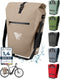 MIVELO Fietstas - 2-in-1 - Waterdicht incl. Laptopvak & Fietsslot - Sandbeige