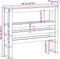 vidaXL - Hoofdbord - met - schappen - 90 - cm - massief - grenenhout