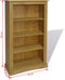vidaXL - Boekenkast - grenenhout - met - 4 - planken - Corona-stijl - 80x29x150 - cm