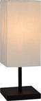 Atmooz - Tafellamp Francesco - Slaapkamer / Woonkamer - Industrieel - Zwart en witte kap - Hoogte 39cm - Metaal