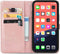 iMoshion Hoesje Geschikt voor iPhone 13 Pro Hoesje Met Pasjeshouder - iMoshion Mandala Bookcase - Rosé Goud