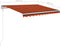 vidaXL - Luifel - automatisch - met - LED - windsensor - 350x250 - cm - oranje - bruin