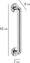 WENKO Secura Wandgreep 43cm - Veiligheidsgreep - Max. belasting 120 kg - Chroom