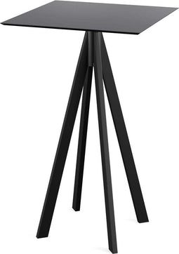 Infinity Statafel Zwart Frame + Zwart HPL 70x70 cm - Essentials 120041077
