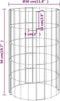 vidaXL - Gabion - paal - rond - Ø100x50 - cm - gegalvaniseerd - staal