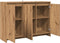 vidaXL - Dressoir - 102x33x75 - cm - bewerkt - hout - artisanaal - eikenkleurig