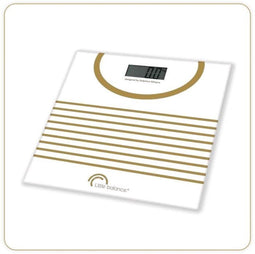 Elektronische personenweegschaal LITTLE BALANCE Marinière Gold - elektronische weegschaal - 180 kg/100 g - Design Marinière Gold