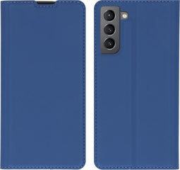 iMoshion Hoesje Geschikt voor Samsung Galaxy S21 Hoesje Met Pasjeshouder - iMoshion Slim Folio Bookcase - Donkerblauw