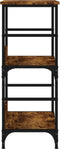 vidaXL - Boekenrek - 50x33x82 - cm - bewerkt - hout - gerookt - eikenkleurig