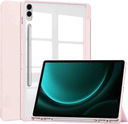 imoshion Tablet Hoes - Geschikt voor Samsung Galaxy Tab S9 11.0 inch Plus / Galaxy Tab S9 11.0 inch FE Plus / Galaxy Tab S10 Plus - Trifold Hardcase Bookcase - Roze