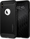 Spigen Rugged Armor bescherming hoesje iPhone XS Max - zwart case carbon fiber