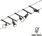 Paulmann Salt - Kabelverlichting - 5x10W GU5,3 230/12V - Mat Zwart