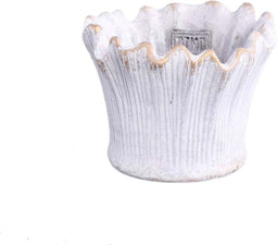 PTMD Casor Ronde Bloempot Koraal - H11 x Ø14 cm - Cement - Paars