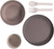 Bo Jungle - CPLA Eet Set Baby - Kinderservies - Kraamcadeau - Bestek - Beker - Bord - 5 stuks - Milieu verantwoordelijk - Ecologisch - Vaatwasbestendig en magnetronbestendig - Eco-responsable CPLA Tableware Set Grijs