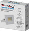 V-TAC VT-4021W-N LED schijnwerpers - Slimline E-serie - IP65 - Witte behuizing - 20 watt - 1620 lumen - 4000K - 2 jaar