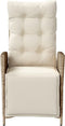 vidaXL - Tuinstoelen - 2 - st - verstelbaar - met - voetensteun - poly - rattan - beige
