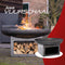RedFire – Juva – Grijs - Staal – Vuurschaal – Stevig staal – Diameter 80cm - Industrieel – Terrasverwarming – Sfeerhaard - Houtopslag