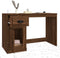 vidaXL - Bureau - met - lade - 115x50x75 - cm - bewerkt - hout - bruin - eikenkleur