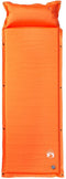 vidaXL - Kampeermatras - met - kussen - zelfopblazend - 1-persoons - oranje