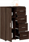 vidaXL - Dressoir - 60x31x84 - cm - bewerkt - hout - bruin - eikenkleur