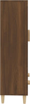 vidaXL - Hoge - kast - 70x31x115 - cm - bewerkt - hout - bruin - eikenkleur