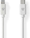 Nedis Lightning Kabel - USB 2.0 - Apple Lightning 8-Pins naar USB-C Male - 2 m - Wit