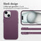 Accezz MagSafe Leather Backcover iPhone 15 - Echt leer - Verhoogde randen - Paars