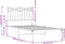 vidaXL - Bedframe - met - hoofdbord - metaal - wit - 90x190 - cm
