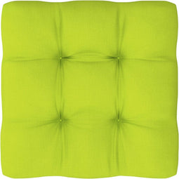 vidaXL - Palletkussen - 50x50x12 - cm - stof - heldergroen