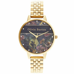 Olivia Burton Varsity Gold Bracelet - OB16VS01 - Dameshorloge - Goud - Zwart - 34 MM