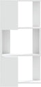 vidaXL - Boekenkast - 3-laags - hoek - 50x50x102 - cm - bewerkt - hout - wit