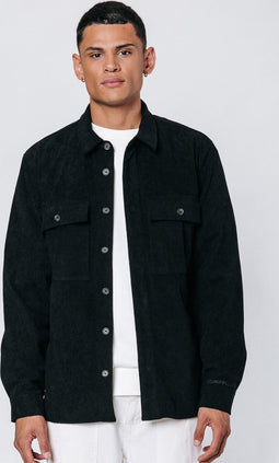 Colourful Rebel Logan - Heren Overhemd - Trucker model - Corduroy - Maat L