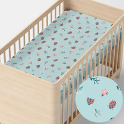 Onderlaken HappyFriday Catarinas Groen Multicolour 70 x 140 x 14 cm